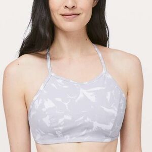 Lululemon See The Sea Swim Top               Mini Flower Pop White Silver Lilac